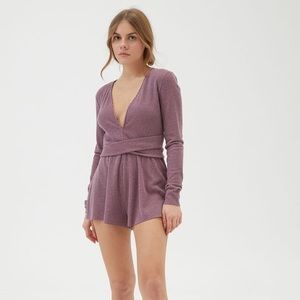 Out From Under Purple Hanna Twist-Front Romper